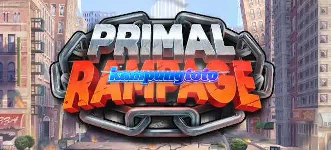 Tampilan visual game slot Primal Rampage dengan latar belakang hutan rimba yang mistis dan simbol kuno.